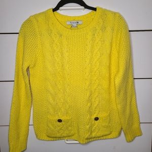 Forever 21 yellow cable knit sweater